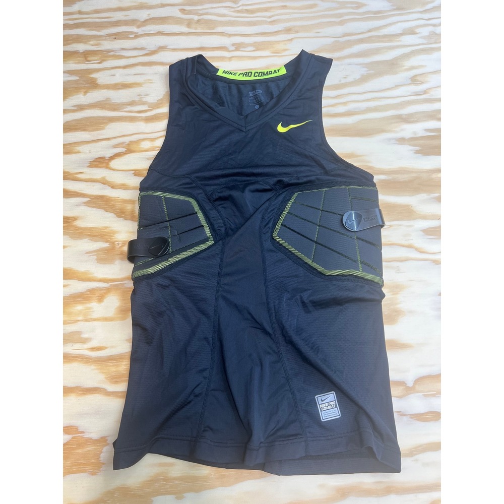 Nike Pro Combat Hyperstrong Padded Compression Tank Top Black Neon Mens L